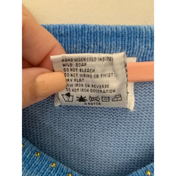 Vintage Halloween Sequin Jack O Lantern Pumpkin Coastal Grandma Sweater - Picture 11 of 13